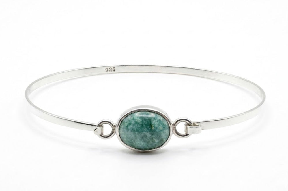 Green Apple Oval Jade Bracelet