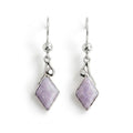 Diamond Spiral Jade Dangle Earrings