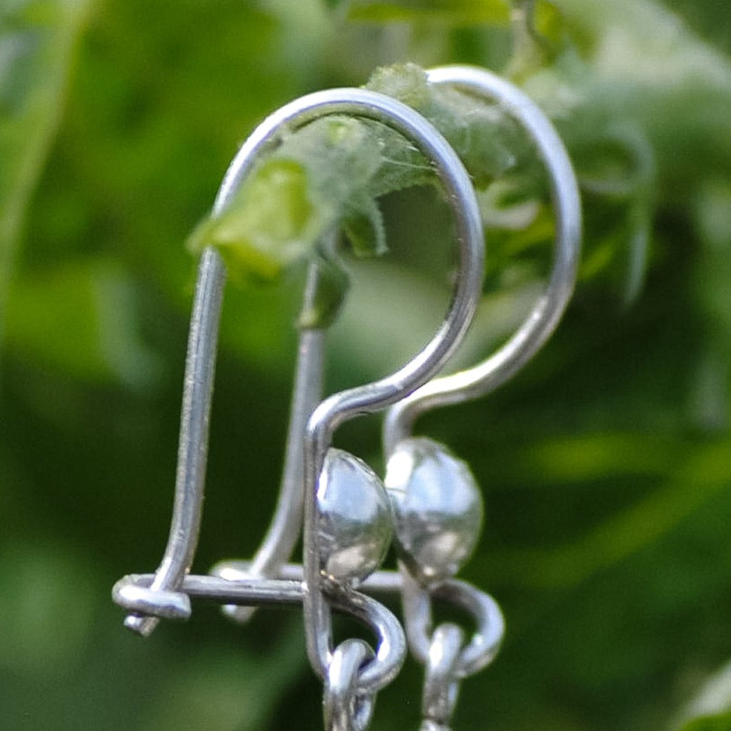 Princess Circle Jade Dangle Earrings