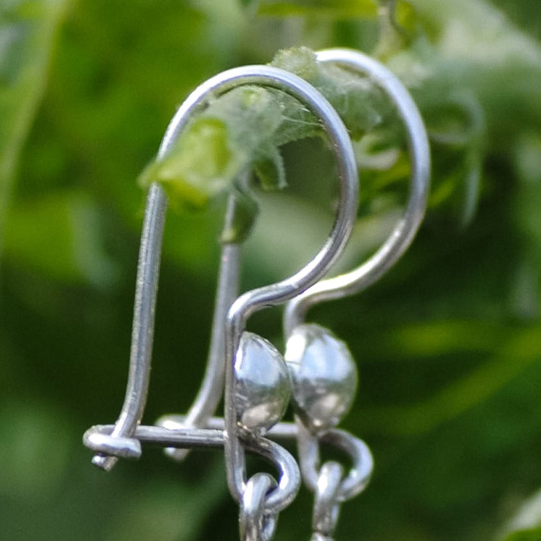 Leafcut Spiral Jade Dangle Earrings