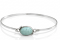 Guatemalan jade bracelet in silver 