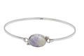 Lilac jade bracelet in sterling silver 