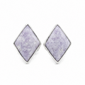 pair of lilac jade stud earrings 