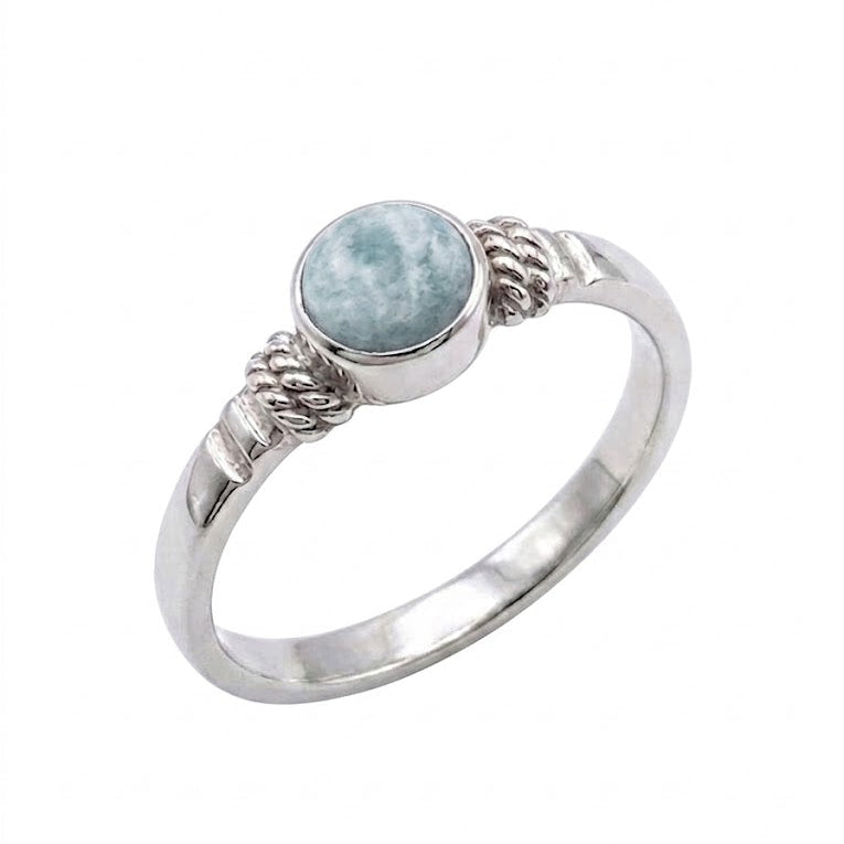 One Stone Braided Jade Ring 