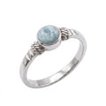 One Stone Braided Jade Ring 