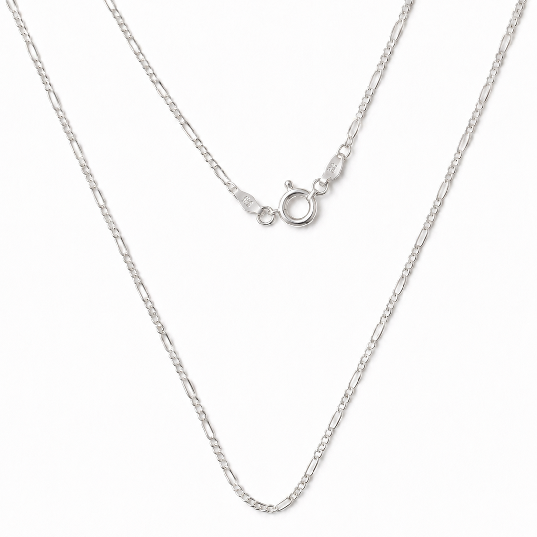 Sterling silver three link chain 